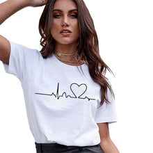 Load image into Gallery viewer, 2019 New Women T-shirts Casual Harajuku Love Printed Tops Tee Summer Female T shirt Short Sleeve T shirt For Women Clothing